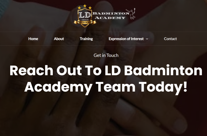 sports organisation website design, web design, Realweb, booking, ldbadminton