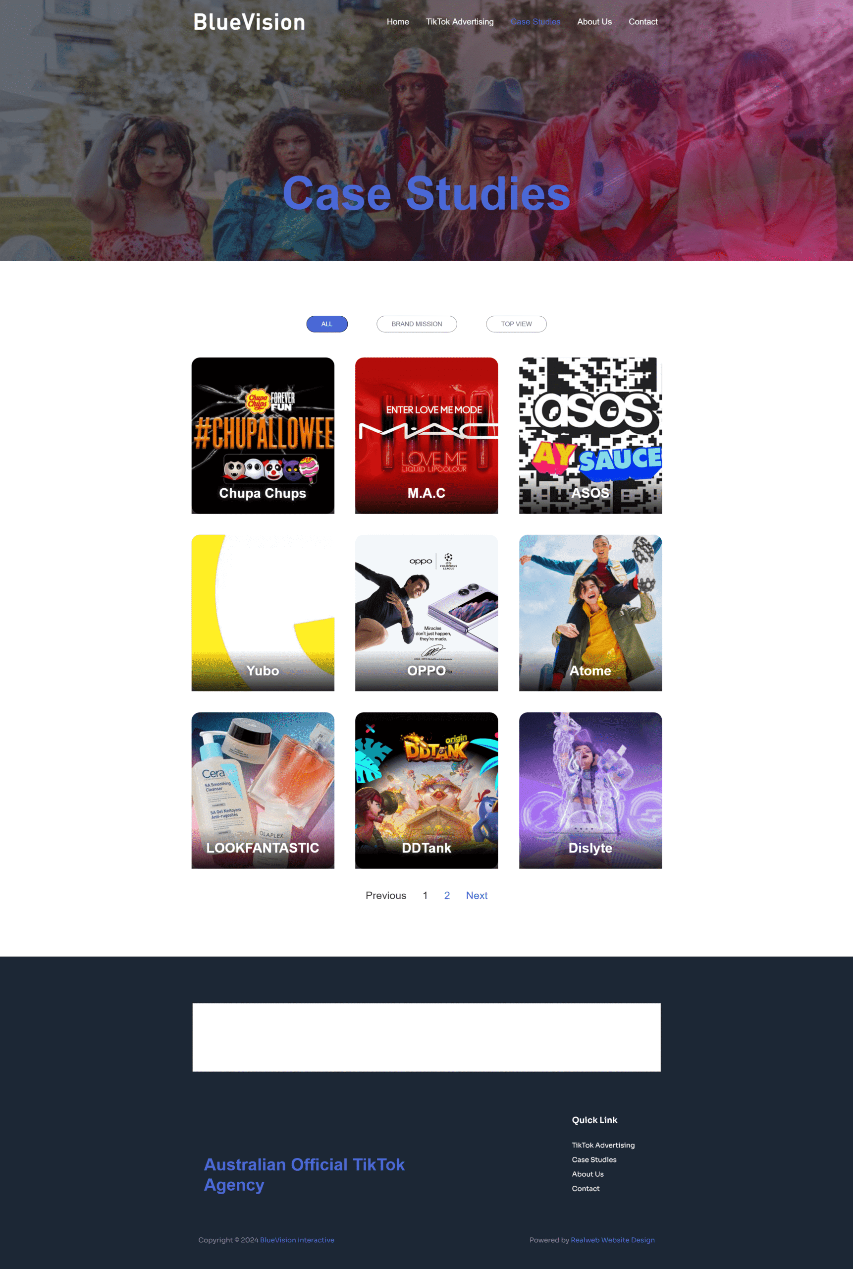 Blue vision, Professional Website Design Services in Sydney, Realweb Website Design, tiktok