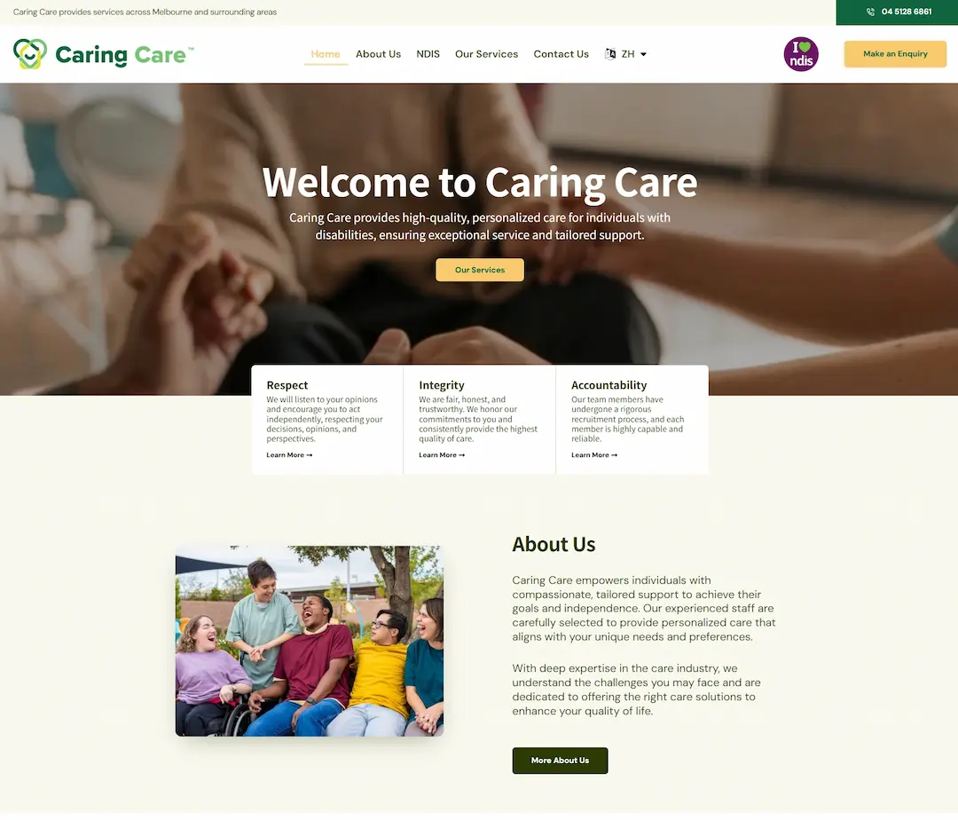 NDIS website design